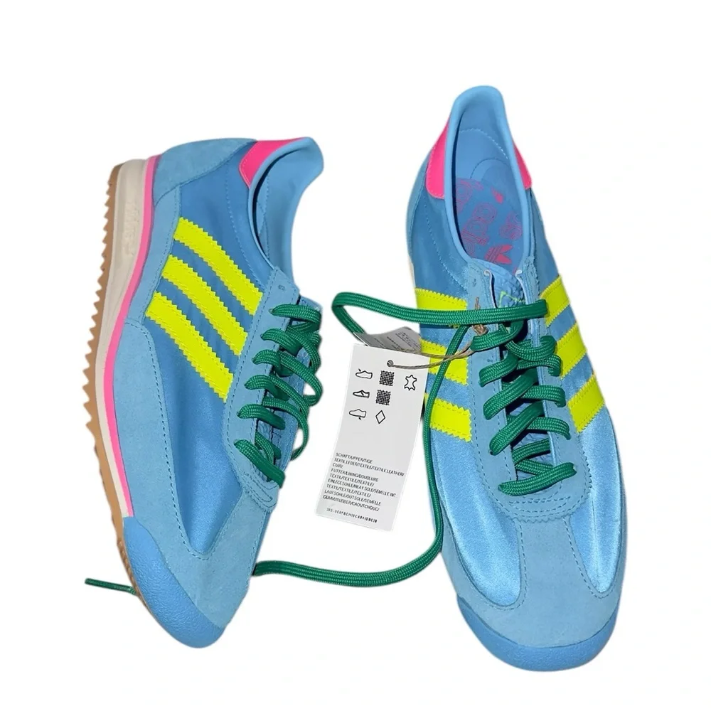 NEW ADIDAS SL 72 Sneaker Color: Sky Rush/Yellow/Pink